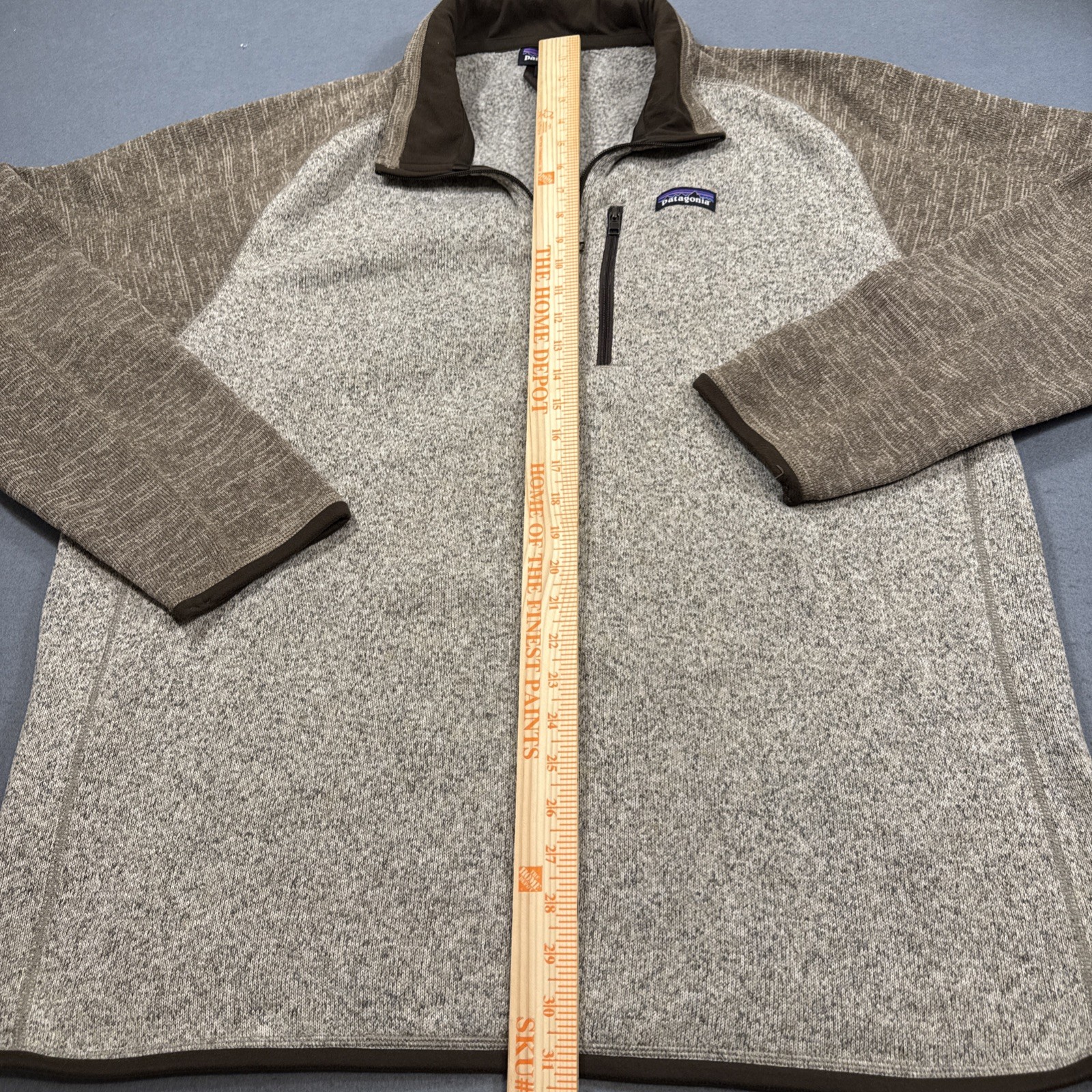 PATAGONIA Better Sweater Men’s Size XXL 1/4 Zip Fleece in Brown Tan CHEST POCKET thumbnail 5
