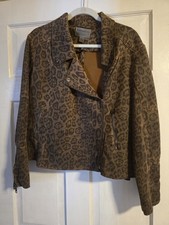 Leopard Moto Jacket Size 2xl