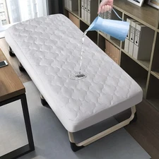 Waterproof Cot Mattress Pad Protector 33"x75" Quilted Fitted for Narrow Twin/RV