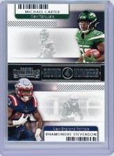 2021 Panini Contenders Round Numbers Michael Carter Rhamondre Stevenson RN-MCA