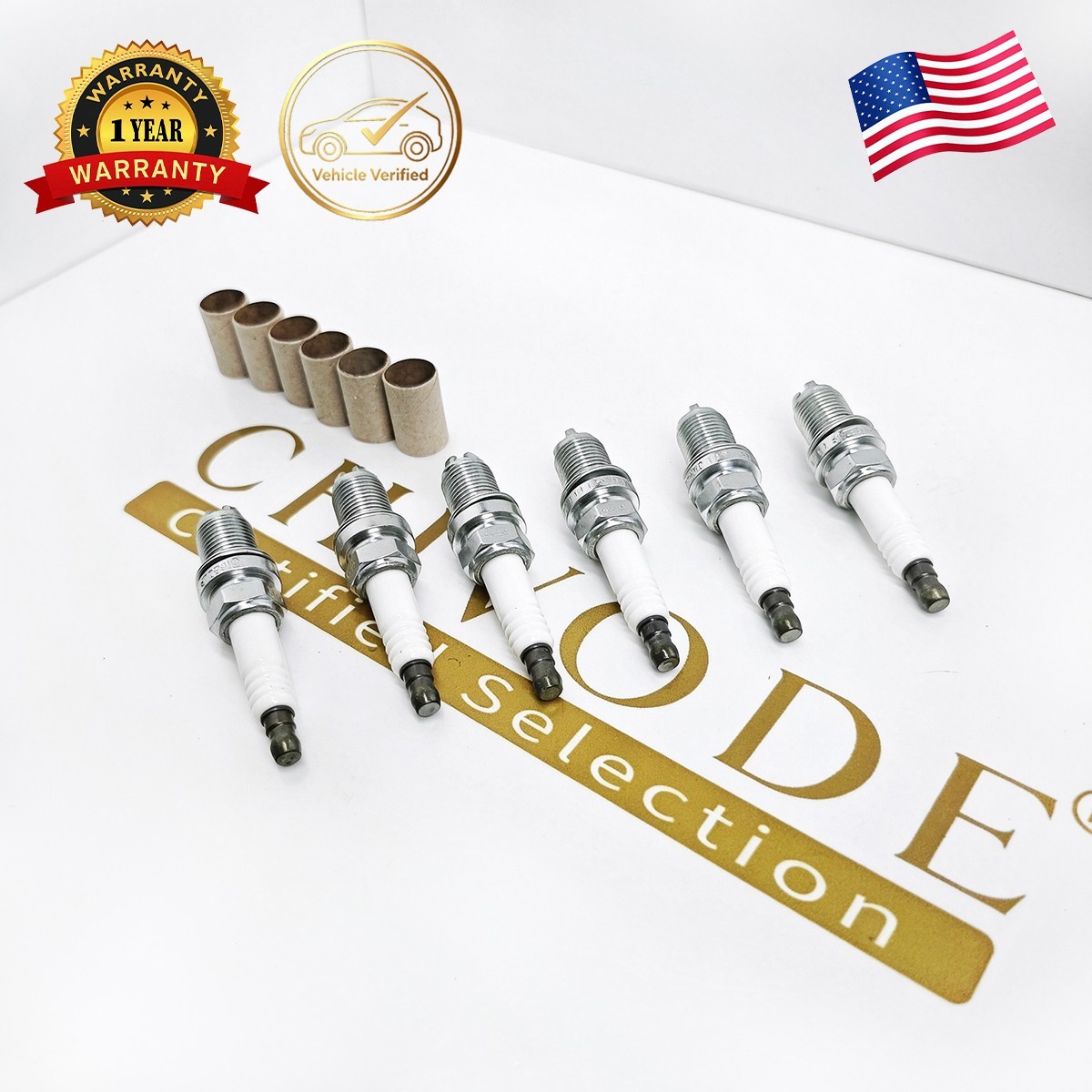 Set 6 Laser Platinum Spark Plugs For BMW E36 E39 E46 E53 E83 Porsche Volvo