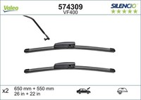 Valeo Wischblatt Scheibenwischer Silencio Flat Blade SET 574309 FüR Renault JM0