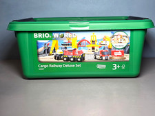 Brio World Cargo Railway Deluxe Set 33097 Ages 3 AAA Powered 54pcs New  Sealed