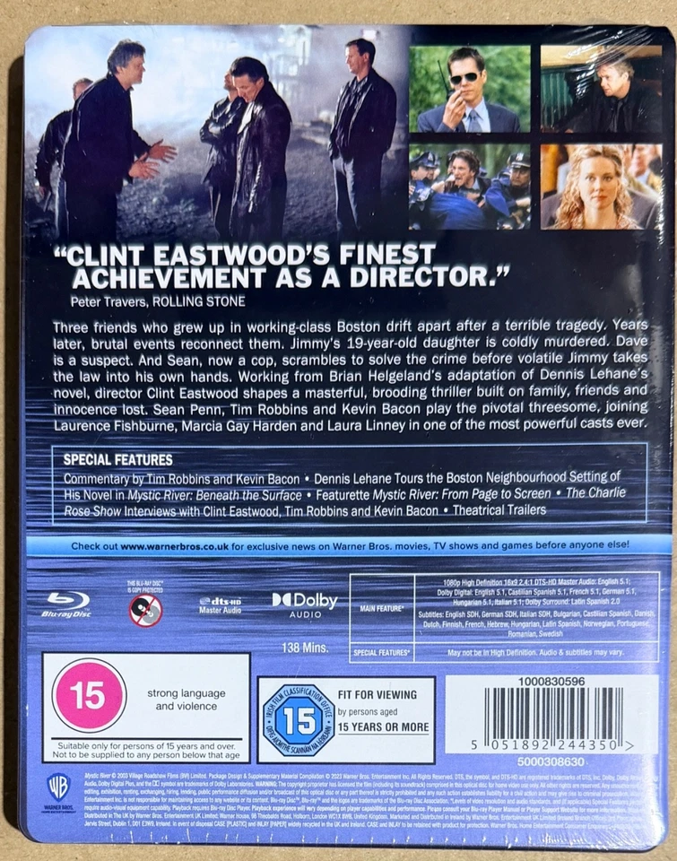 Mystic River (Blu Ray) Steelbook New Sealed - Image 2 of 2