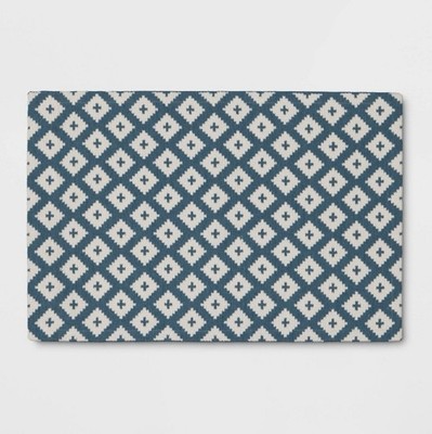 Threshold Accent Rug 24  X 36  Blue Diamond Woven Scatter Flat Pile Home Decor