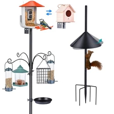 Bird Feeder Pole 92 Inch True Heavy Duty Birdhouse Pole with Squirrel Proof B...