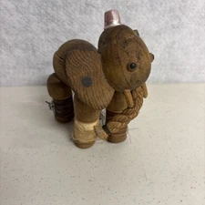ELEPHANT SEWING KIT ZOO LINE Los Angeles Copyright Wooden Made in JAPAN Vintage