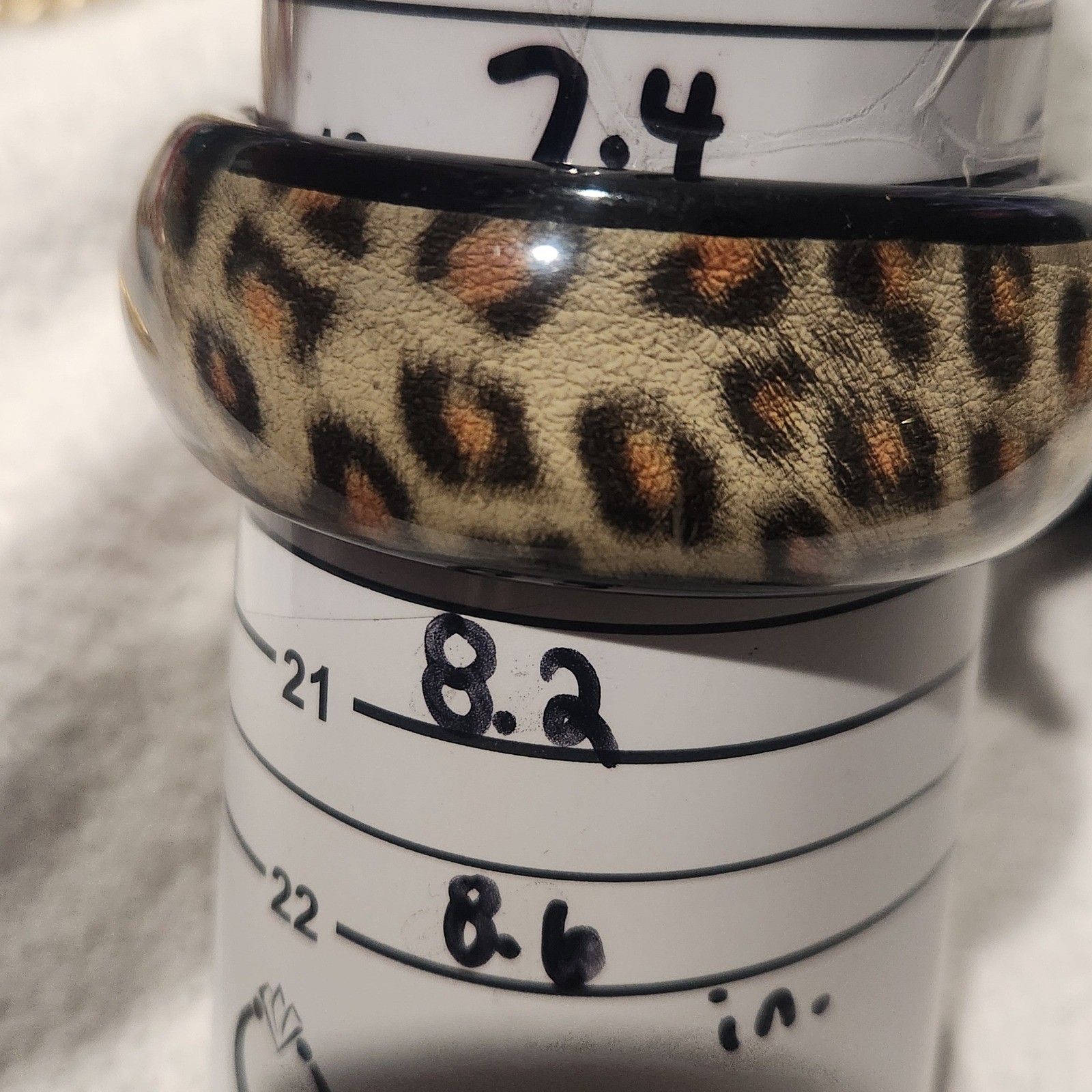 Leopard Print Bangle Bracelet Chunky Acrylic Anim… - image 2