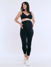 Motherhood Maternity Essential Stretch Secret Fit Crop Leggings in Black Size L