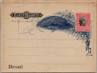Dr Jim Stamps Brazil 1893 100R Illustrated Letter Card Unused Carta Bilhete Casa