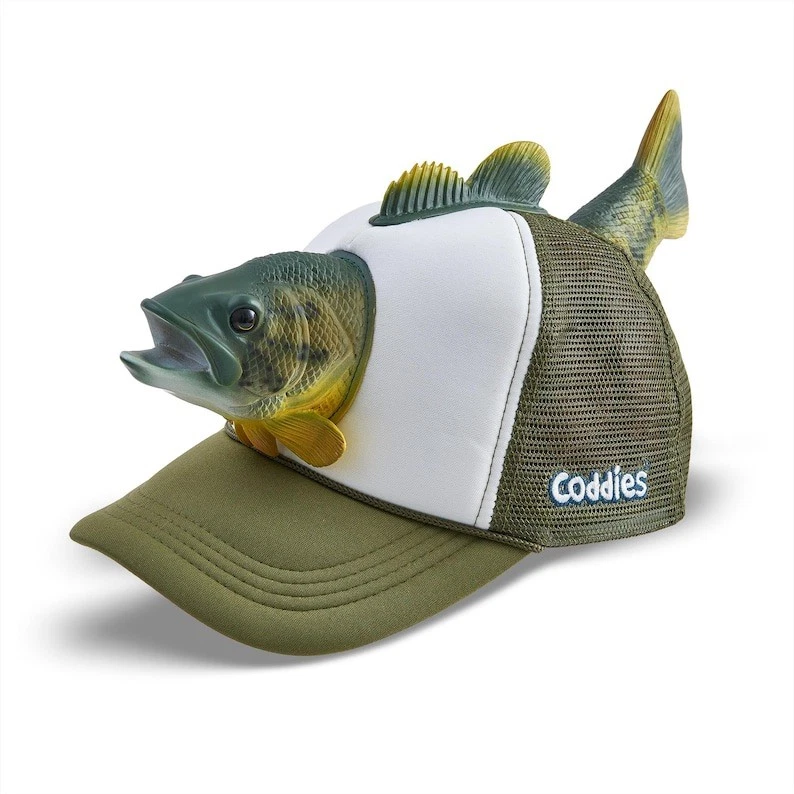 Coddies Bass Fish Trucker Hat - Funny Novelty Fishing Hat, for Anglers