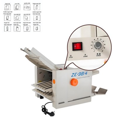 110V Automatic Paper Document Folding Machine w/4 Trays,Max.size 8.3x24.4in