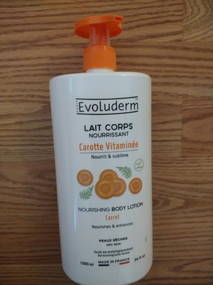 EVOLUDERM NOURISHING BODY LOTION WITH CARROT NOURISHES DRY SKIN 34.FL.OZ