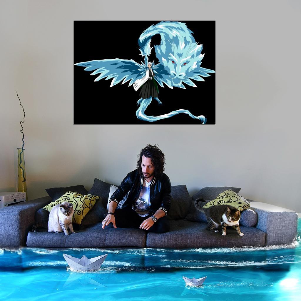 V6017 Bleach Toshiro Hitsugaya Bankai Anime Manga Decor WALL