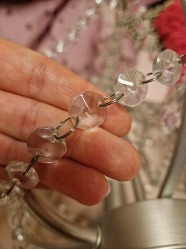 Kronleuchter mit Glitzersteinen, IKEA, silber - Bild 8 von 11