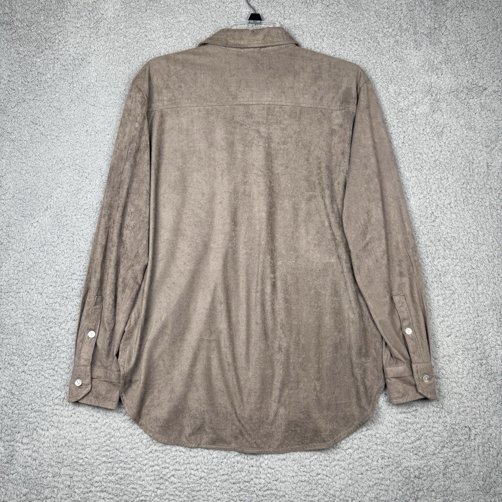 Max Studio Long Sleeve Button Down Suede Like Blo… - image 2