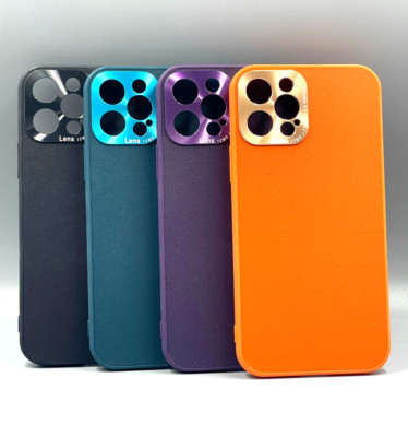 Hülle für iPhone 12 11 Pro Max Mini - Kunstleder Handyhülle Kameraschutz Alu