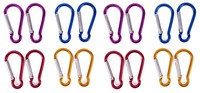 8X Karabinerhaken Alu SchlüSselanhäNger SchlüSsel Karabiner Haken Mini Set Klein
