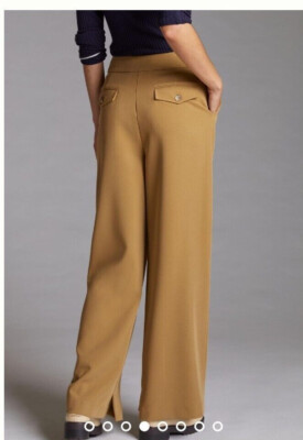 Anthropologie Exquise Straight Leg Camel Trousers Size XS Euc 25 x  display picture 1