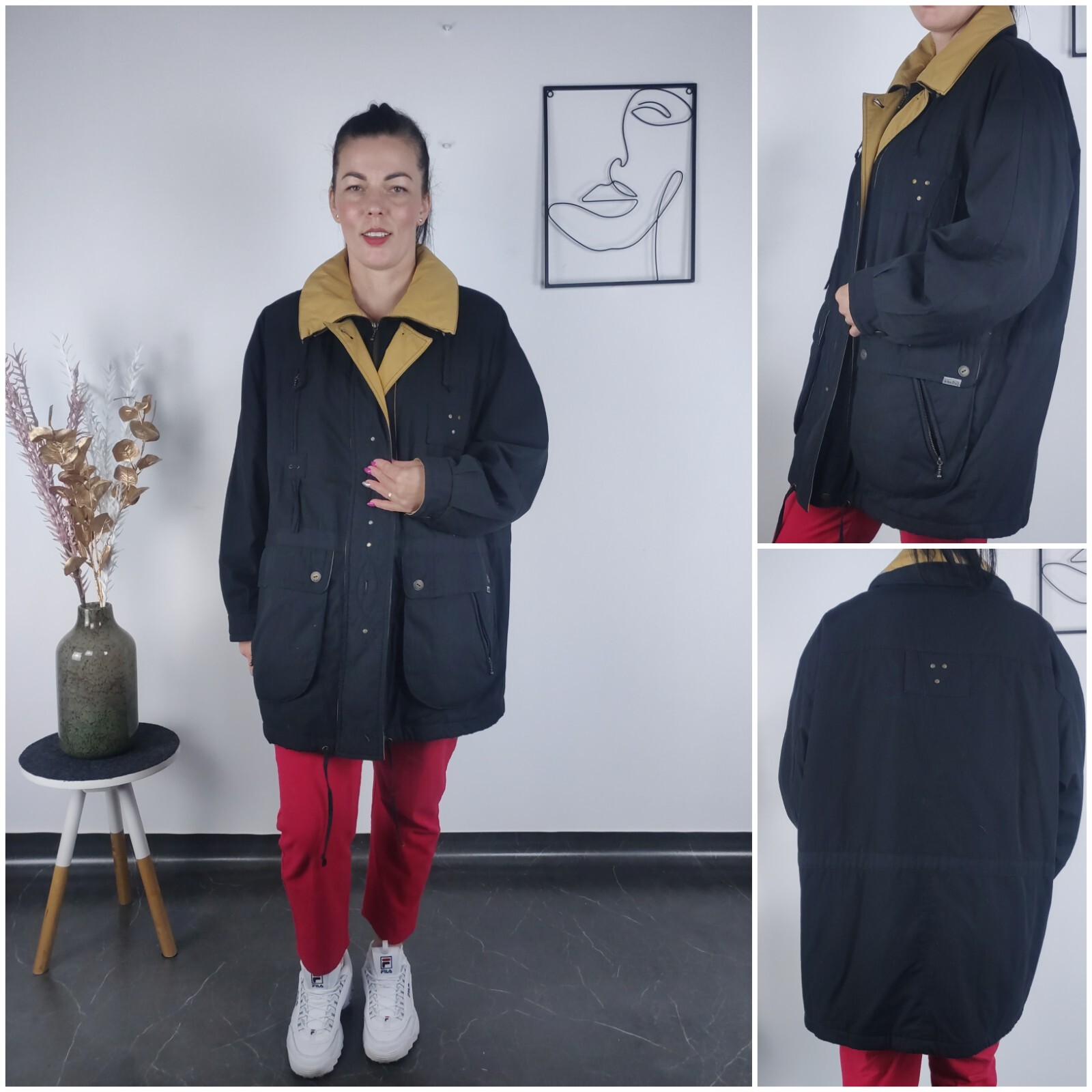 Womens Jacket 2XL UK 24 EU 50 Black YESSICA SYMPATEX Windbreaker