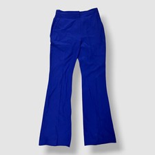 Alexander McQueen Women's Blue Slim-Fit Bootcut Trouser Dress Pants Size 44