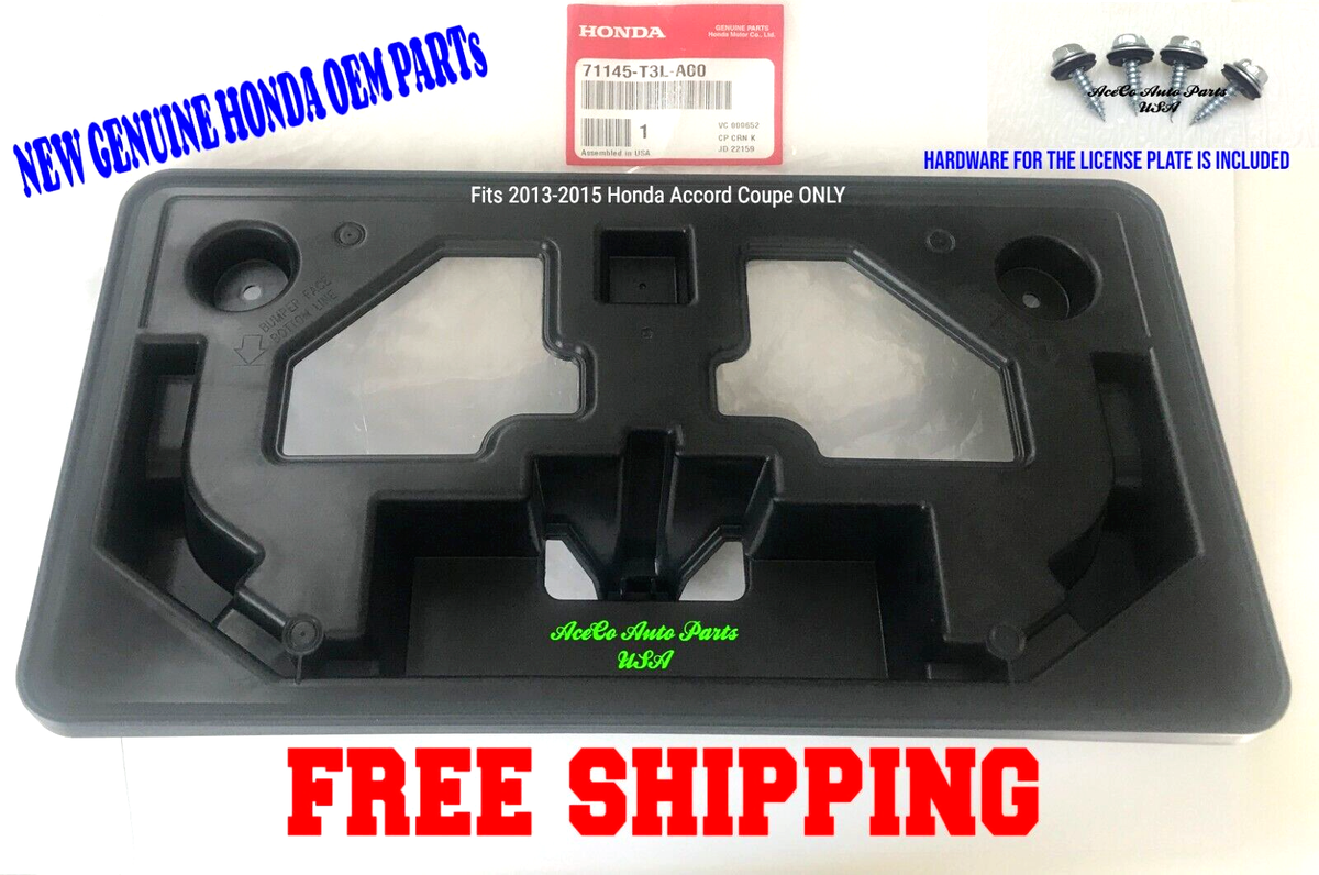 2013-2015 Honda Accord Coupe Front Bumper License Plate Holder