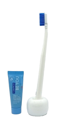 Curaprox CS 5460 Zahnbürste ultrasoft Weiß blau , Zahnbursten-Fuss Zahnpasta