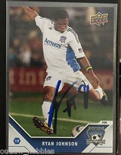 San Jose Earthquakes Ryan Johnson Autographed 2011 Upper Deck UD MLS Card