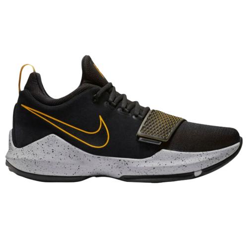 Nike Paul George PG 1 Mens Size 13 Black Gold Grey Basketball Shoes  878627-006