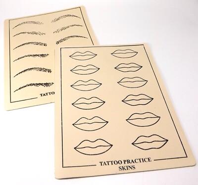 INKgrafiX   Übungshaut TATTOO + Permanent Make-Up 1Stück Wahl/Zufall - Haut Skin