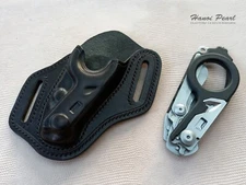 Custom Black Leather Holster for Leatherman Raptor Rescue