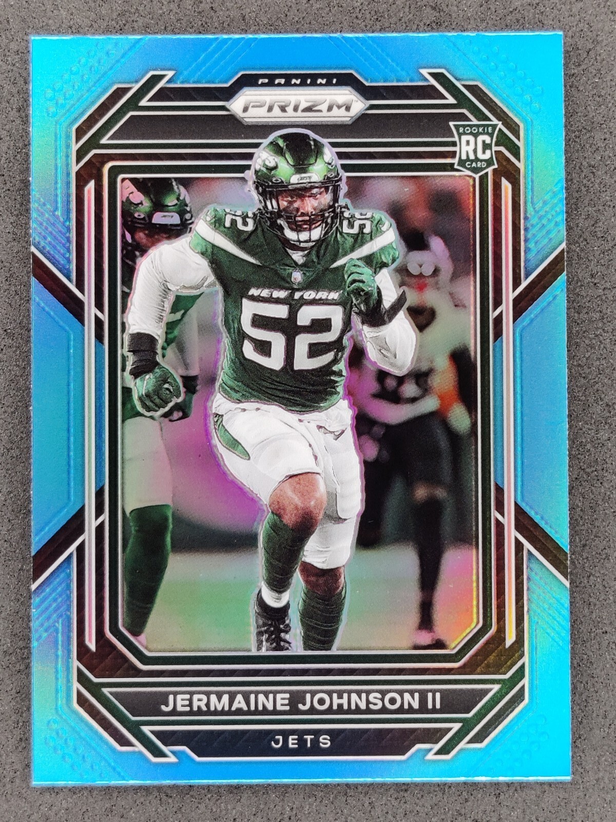 2022 Panini Prizm JERMAINE JOHNSON II Rookie Light Blue Prizm #375 NY Jets RC