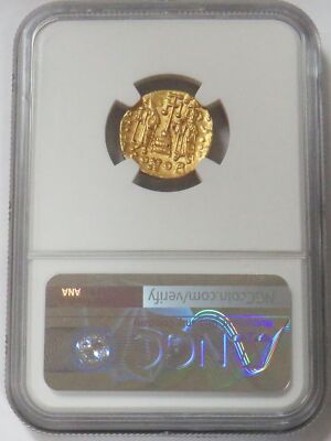 668- 685 AD GOLD BYZANTINE EMPIRE CONSTANTINE IV AV SOLIDUS NGC