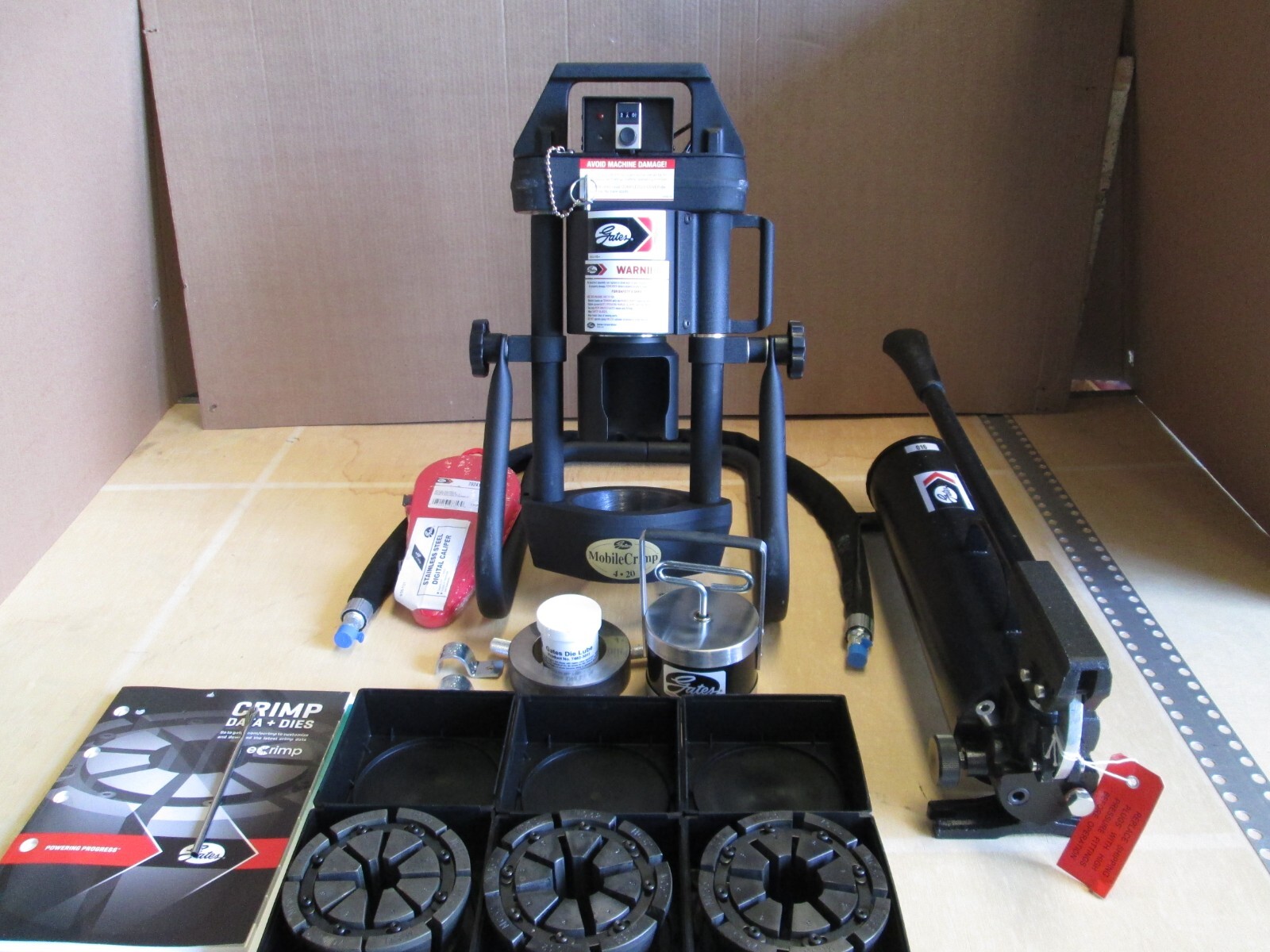 New Gates MobileCrimp 420 Adjustable Hydraulic Hose Crimper w/hand