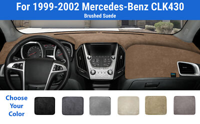 Dashboard Dash Mat Cover for 1999-2002 Mercedes-Benz CLK430 (Brushed Suede)