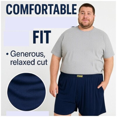 Man Boxer  Waist 40''-60  5XL Plus Size Comfortable Breathable Stretchy Soft Male