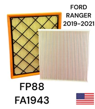OEM Spec Cabin&Engine Air Filter Set For 2019-2021 Ranger 2.3L Turbo FP88 FA1943