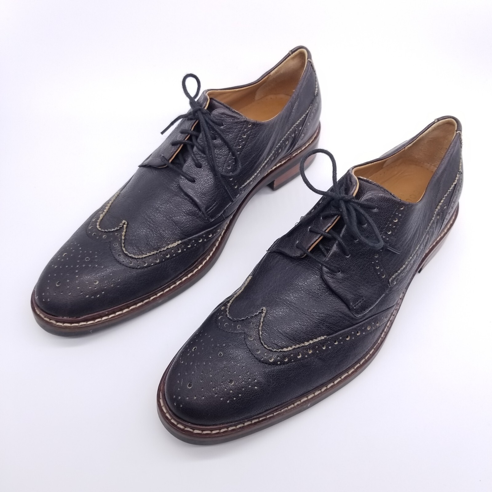 SAOLA 10 scarpe eleganti nere Cole Haan Warren da uomo Oxford Wingtip in pelle C24112
