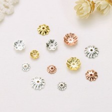 Flower Bead Caps 925 Sterling Silver 3/4/5 mm DIY Spacer End Beads Cups A2213