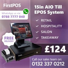 FirstPOS 15 Zoll Touchscreen EPOS POS Registrierkasse Kassensystem Markthändler