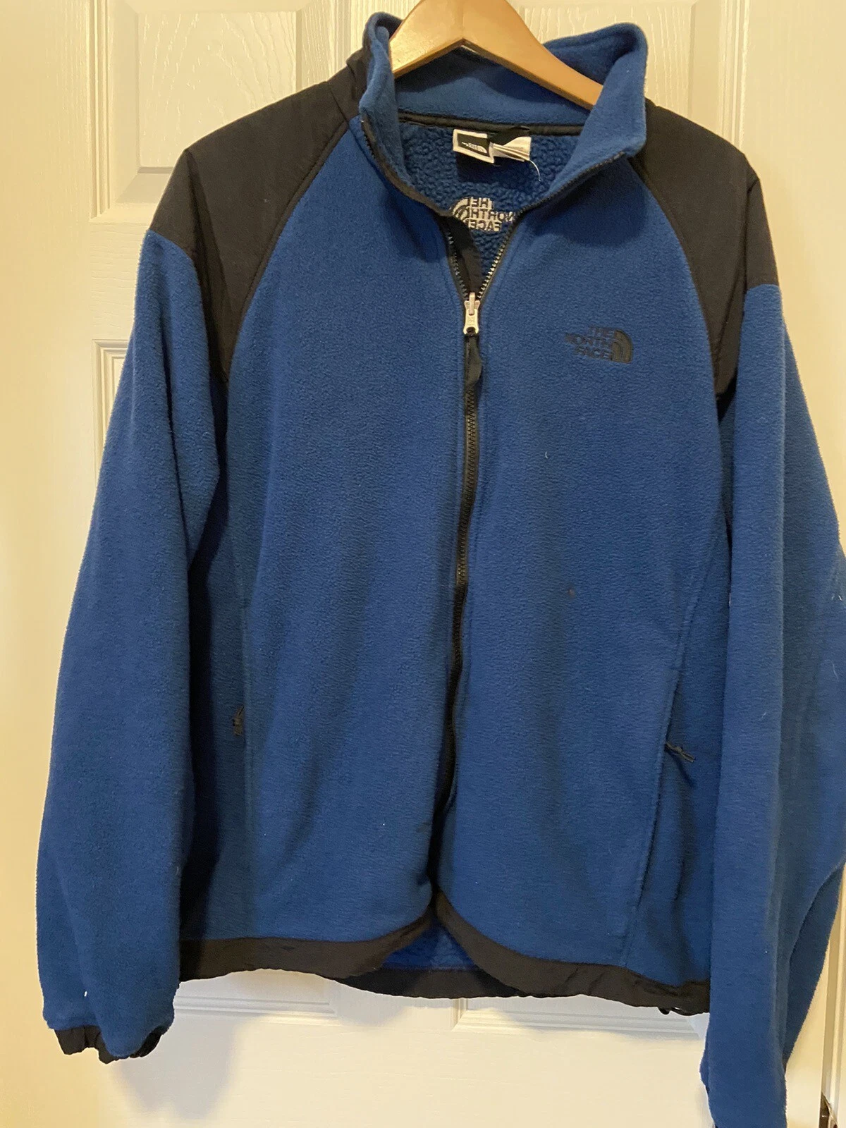 The North Face men’s fleece Polartec full zip Jacket Large Blue