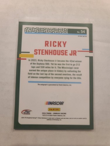 2024 Donruss Optic NASCAR Autograph Ricky Stenhouse Jr. #54 Prizm Auto - Picture 2 of 2
