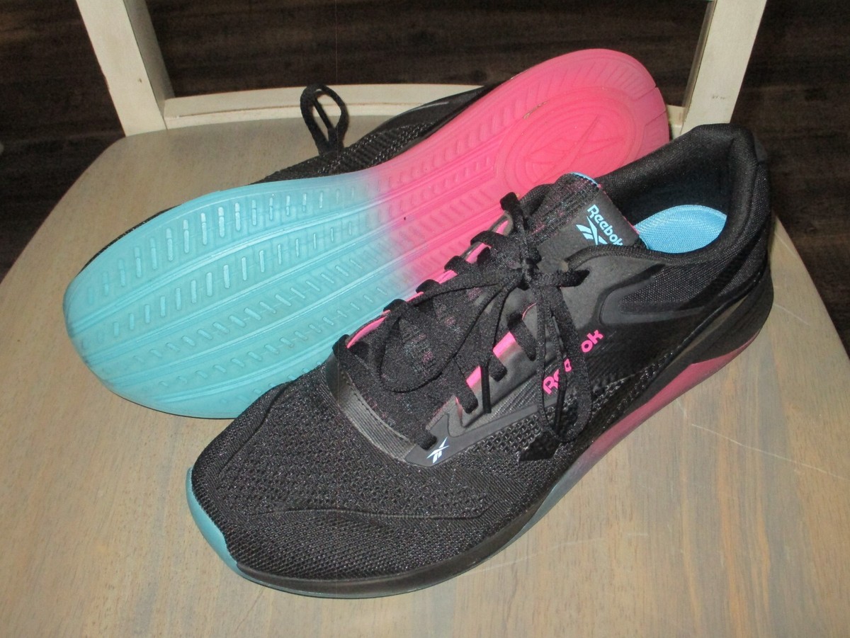 Reebok Nano X4 4.0 Training Shoes Black Bold Cyan Laser Pink
