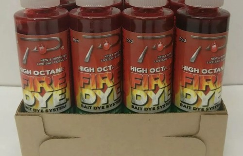 One 4 Ounce Bottle PAUTZKE HIGH OCTANE FIRE DYE - 1 - 40Z Fish Bait RED Fishing - Picture 12 of 12