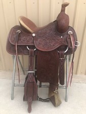 Western Brown Treated Roper Ranch Saddle with Strings 15",16", 17", 18",
