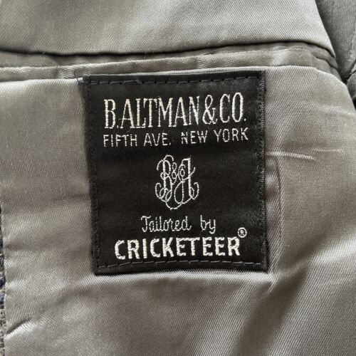Cricketeer Unconstructed Plaid Sport Coat 40R Tweed Blazer Jacket Leather Button - Picture 3 of 12