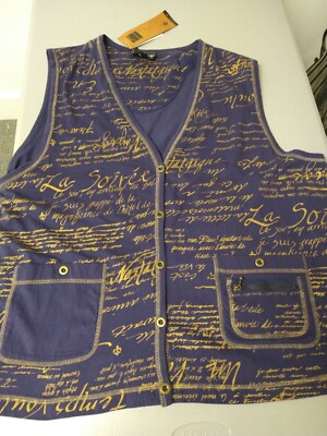 NWT Carole Little II Restoration Romantics Broadway French Navy Vest Womens 2X