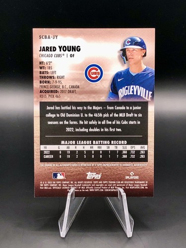 Lot de voitures RC 2023 Topps Stadium Club Chicago Cubs (2) Jared Young & Caleb Kilian - Photo 2/4
