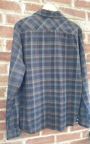Billabong Men’s Brown Stripe Check Shirt Long Sleeve Pocket Detail 100% Cotton M - Picture 8 of 12