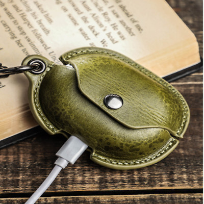 For Huawei Freebuds Pro Case Leather Shockproof Cover with Metal Necklace Chain